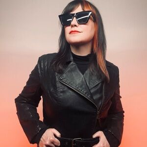 MOSSIMO / Black Quilted Faux Leather Trench Biker Jacket / Medium / Goth Biker